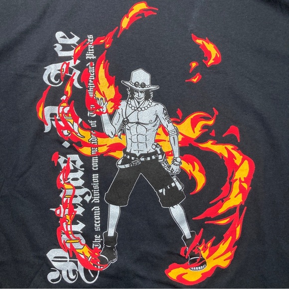 Brand new without tag Toei Animation One Piece Fire First Ace Portgas D. Ace Tee - Picture 3 of 4